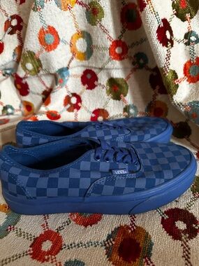 Vans Authentic Checkerboard Blue on Blue Sneakers Women’s 8.5 Men’s 7